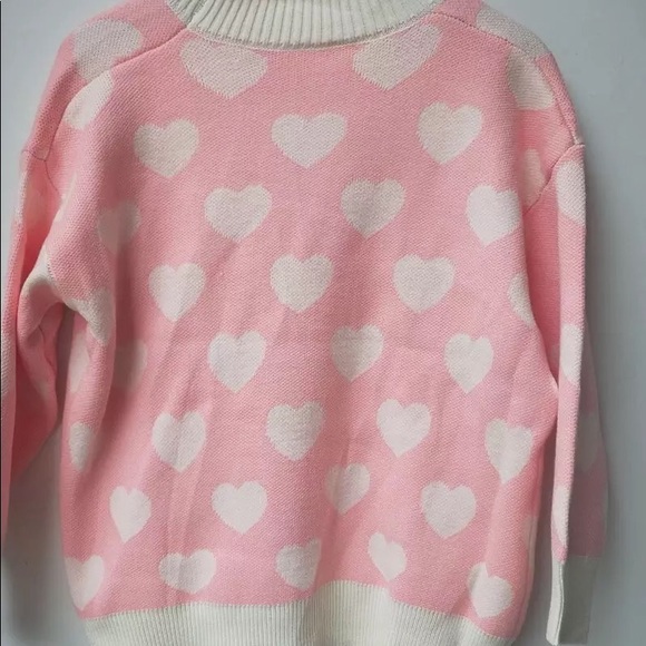 Cardigan sweater heart womens cute pink top - Picture 5 of 5